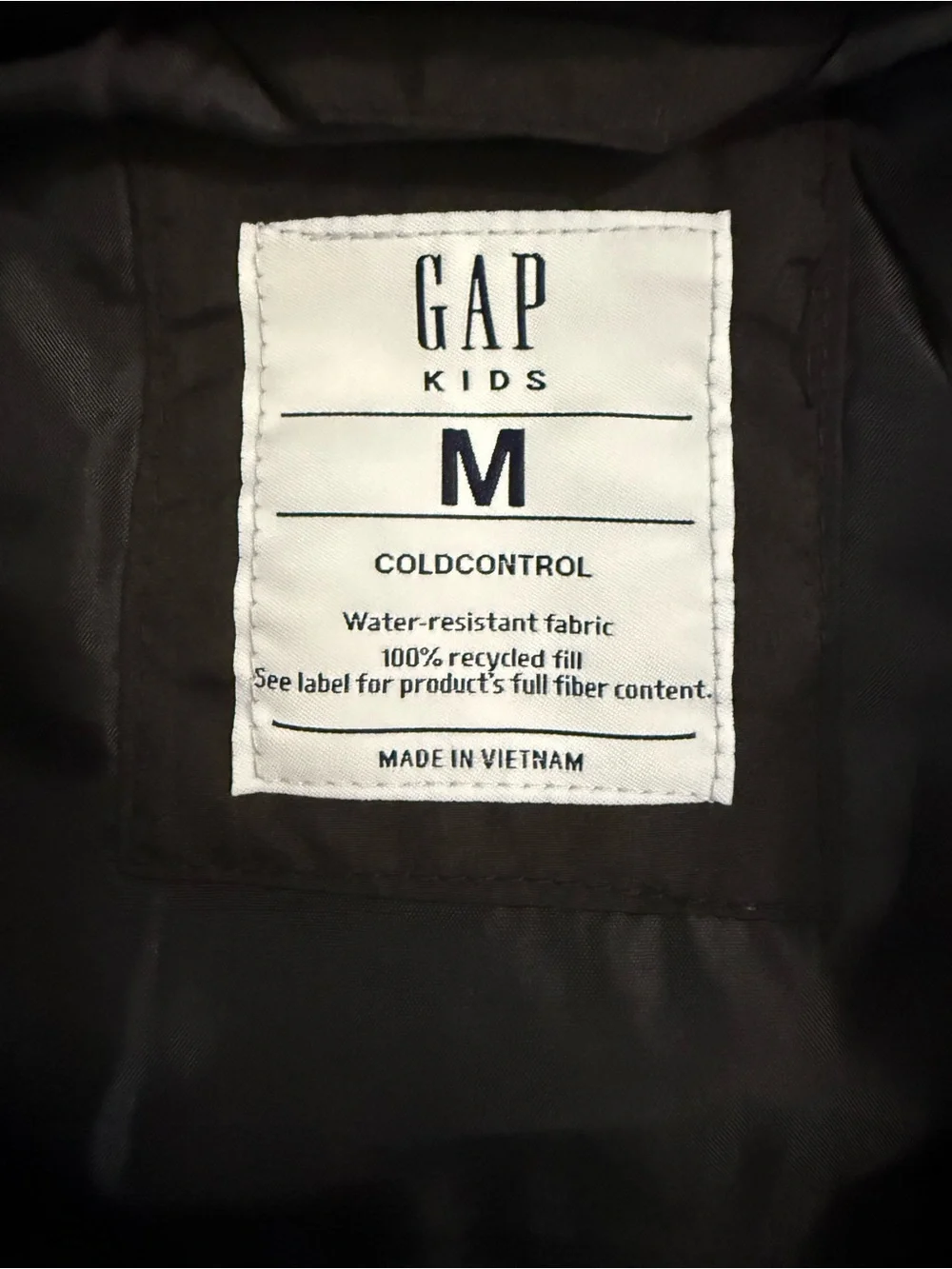 GAP Kid’s Quilted Puffer Vest - Black- Medium
